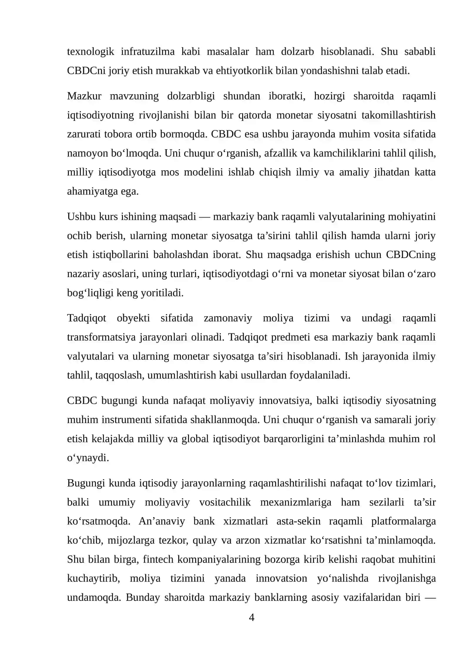 MARKAZIY BANK RAQAMLI VALYUTALARI (CBDC) VA MONETAR SIYOSAT DINAMIKASI 4