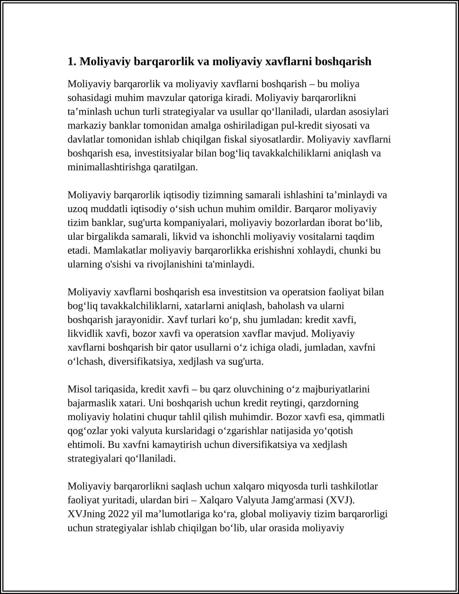 MUSTAQIL ISH MAVZUSI: ILMIY TADQIQOT YO‘NALISHI VA ILMIY MUAMMONI TANLASH 4