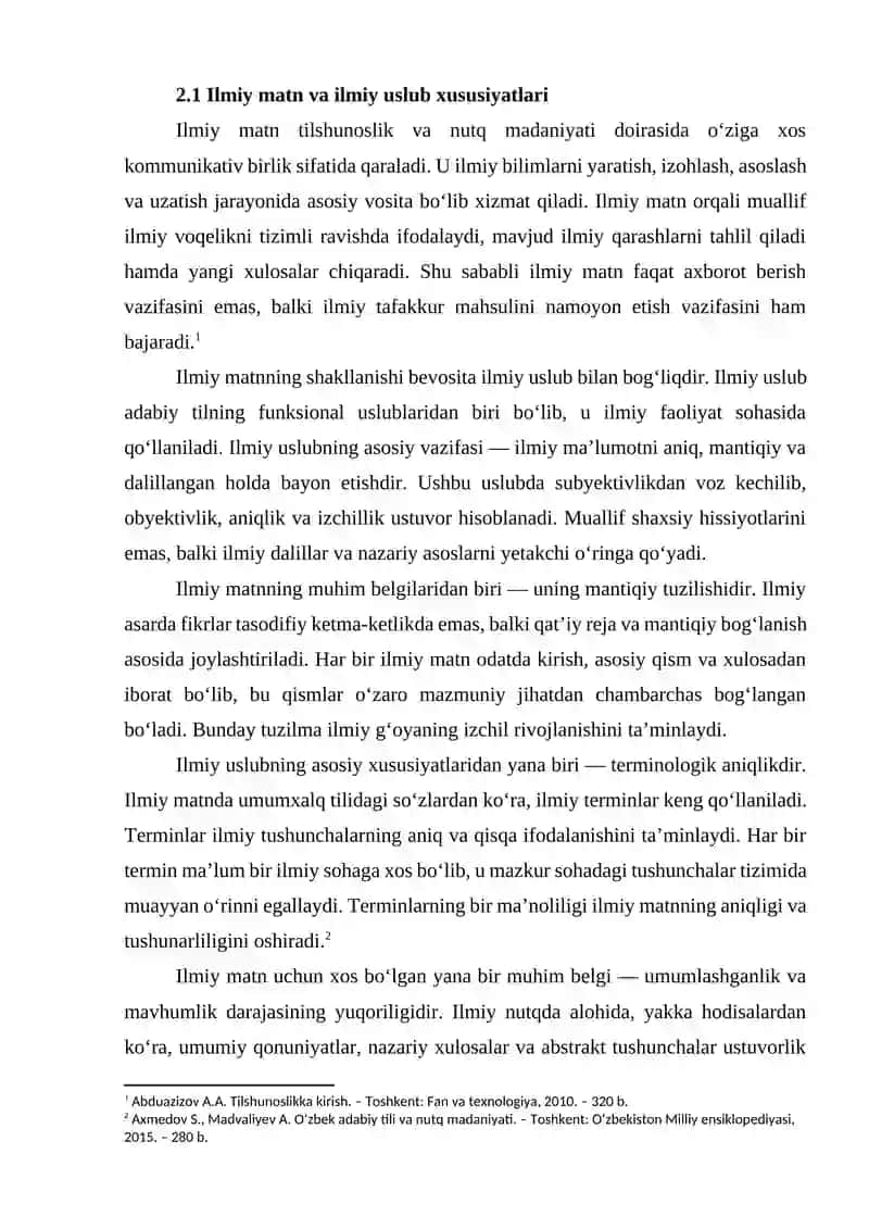ILMIY MATNDA BAYON TURLARI (TA’RIFLASH, HIKOYA ETISH, MULOHAZA YURITISH) 4
