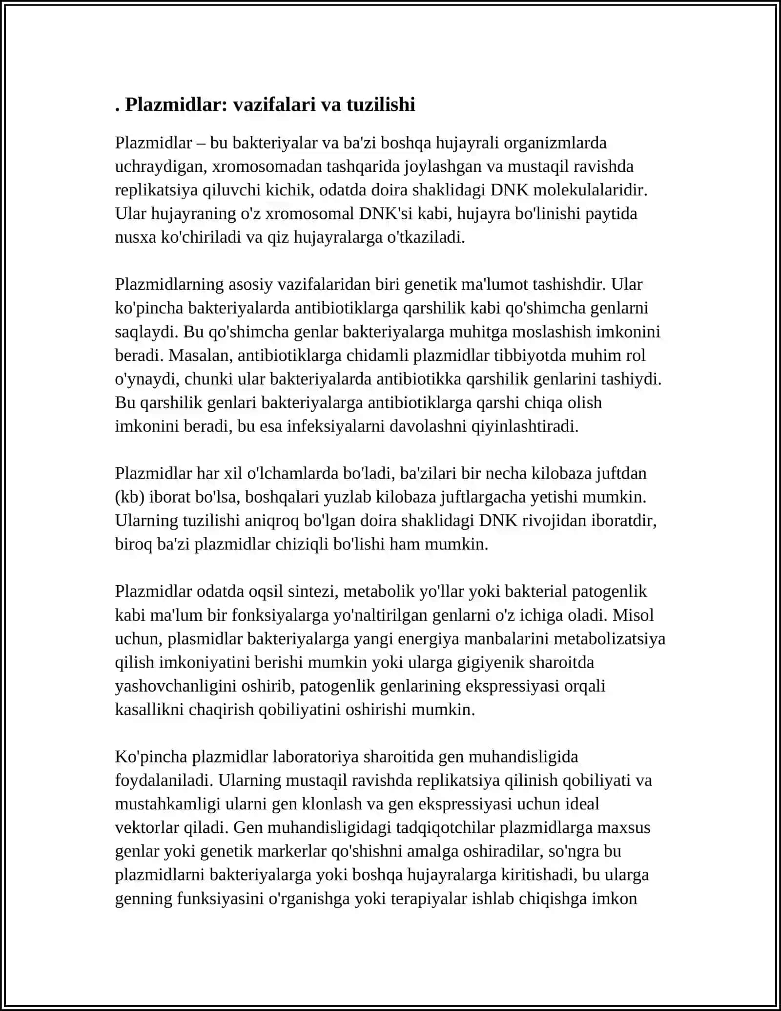 PLAZMIDA VA FAG VEKTORLARI TÒĜRISIDA TUSHUNCHALAR 4
