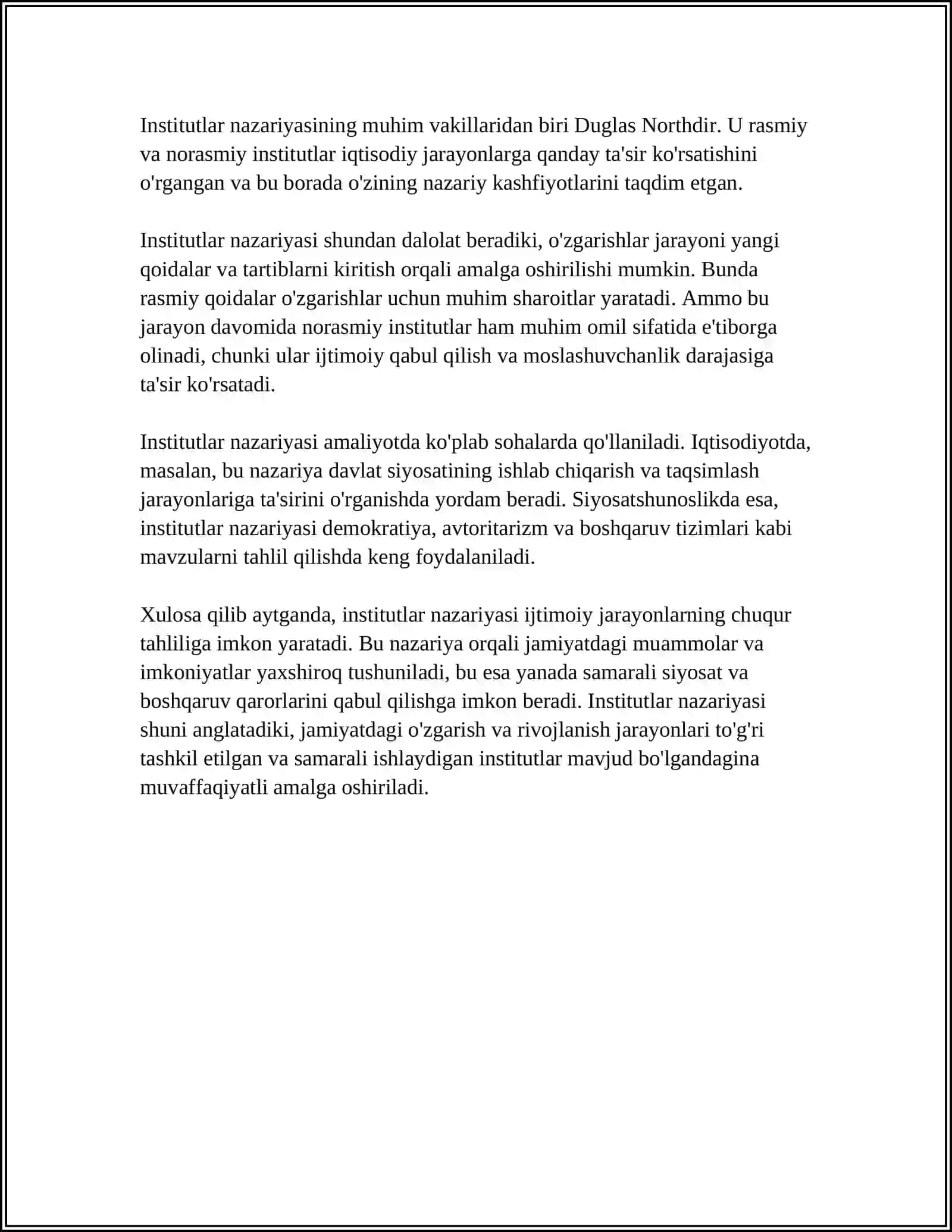 INSTITUTSIONALIZM YOʻNALISHI MOHIYATI VA AHAMIYATI 4