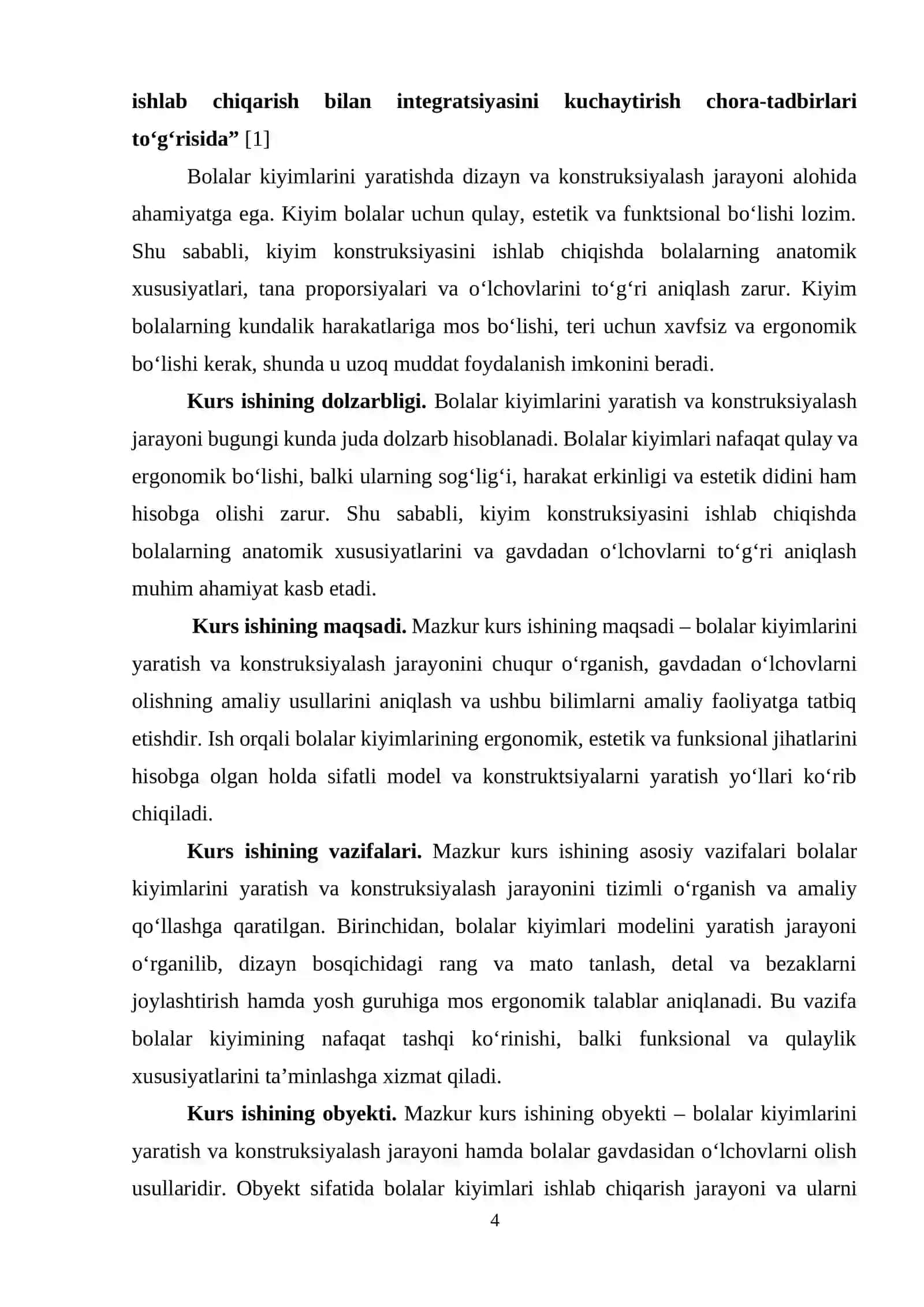 Bolalar kiyimlarini modelini yaratish. Kiyimni konstruksiyalash uchun kerakli o‘lchovlarni gavdadan olish (bolalar gavdalari) 4