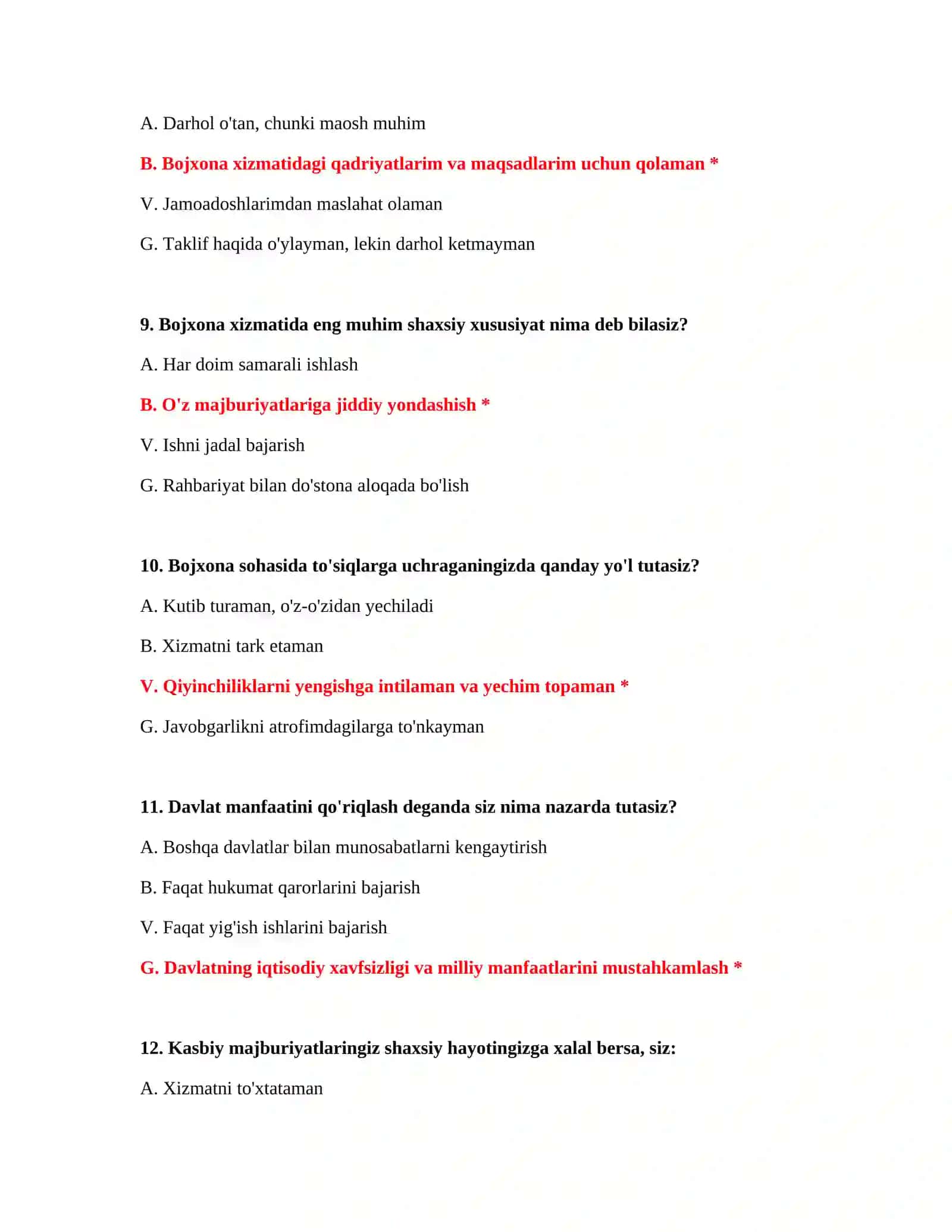 Bojxona mantiqiy test PDF 4