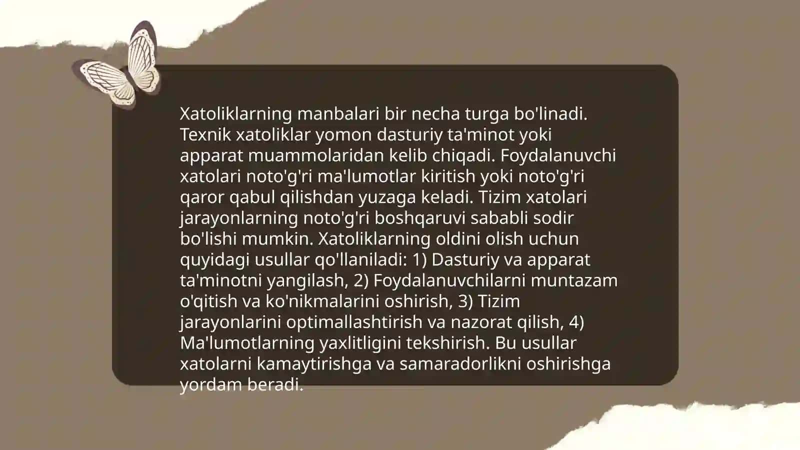 Analitik kimyoda xatolar.Dispersion analiz.Regression va korrelyasion analiz 4