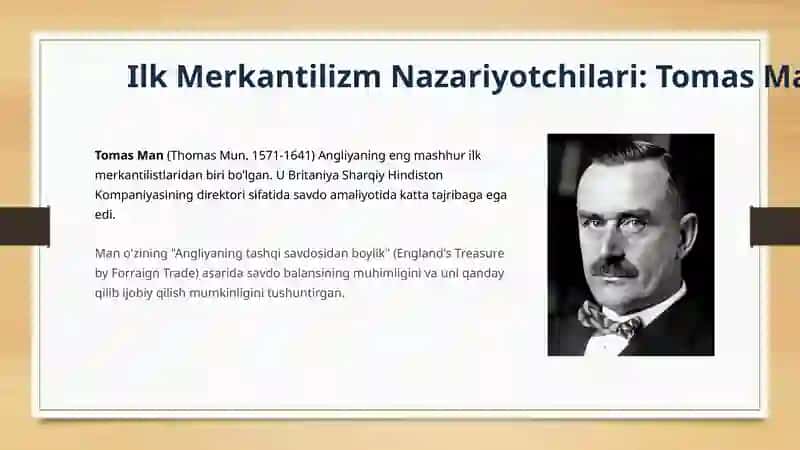 Ilk Merkantilizm Ta'limoti va Uning Namoyandalari 4