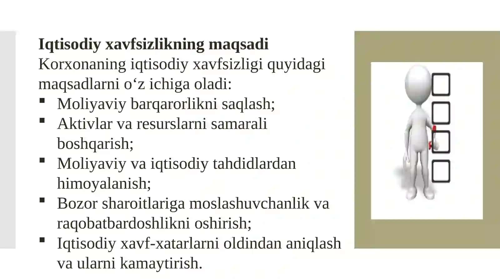 Korxonaning iqtisodiy xavfsizligi 4
