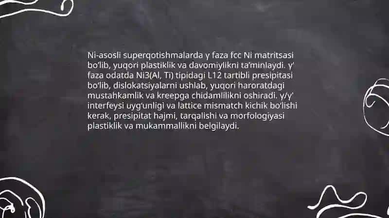 Nikel asosli superqotishmalar 4