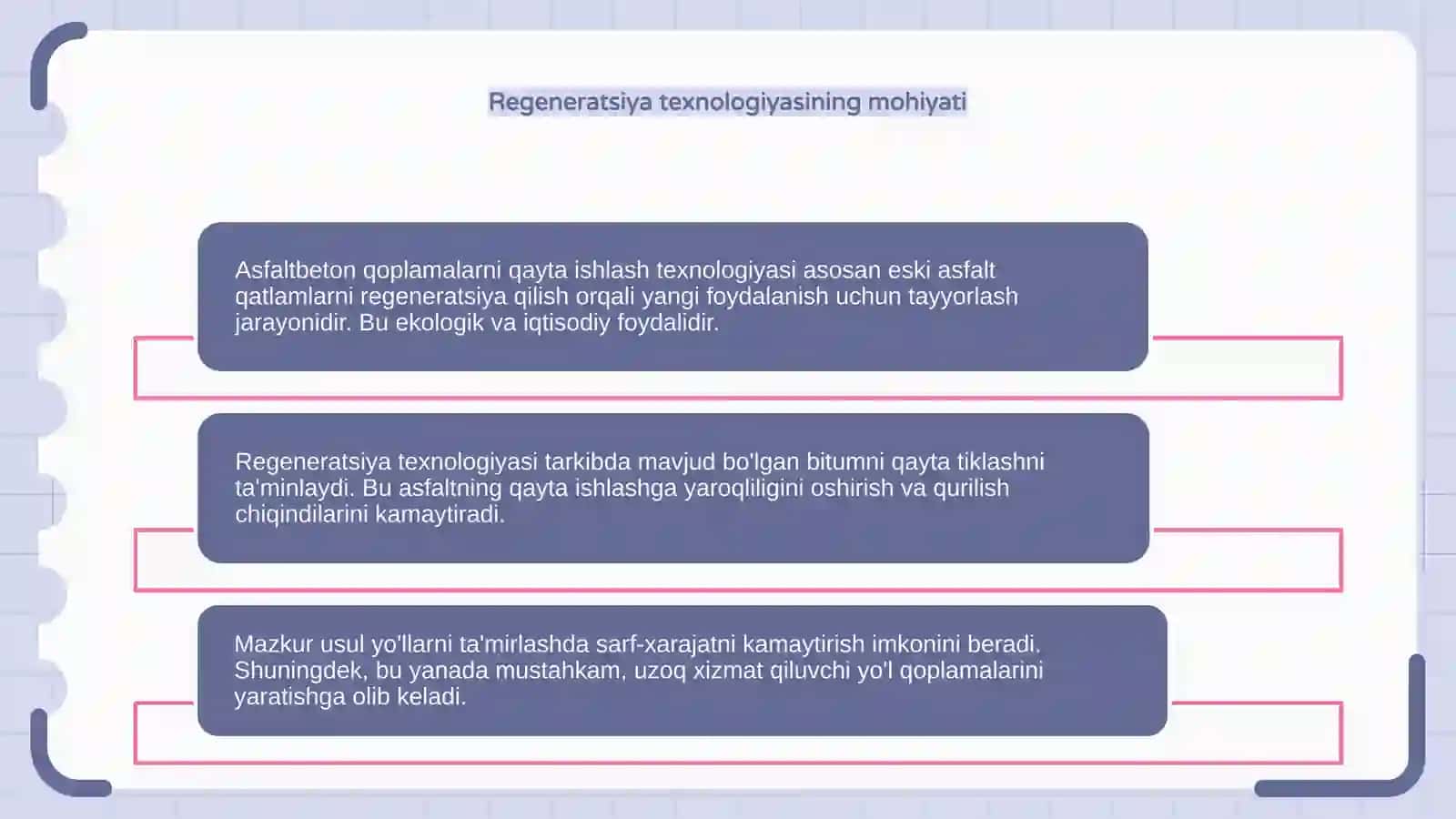 Asfaltbeton qoplamalarida regeneratsiya texnologiyasi 4