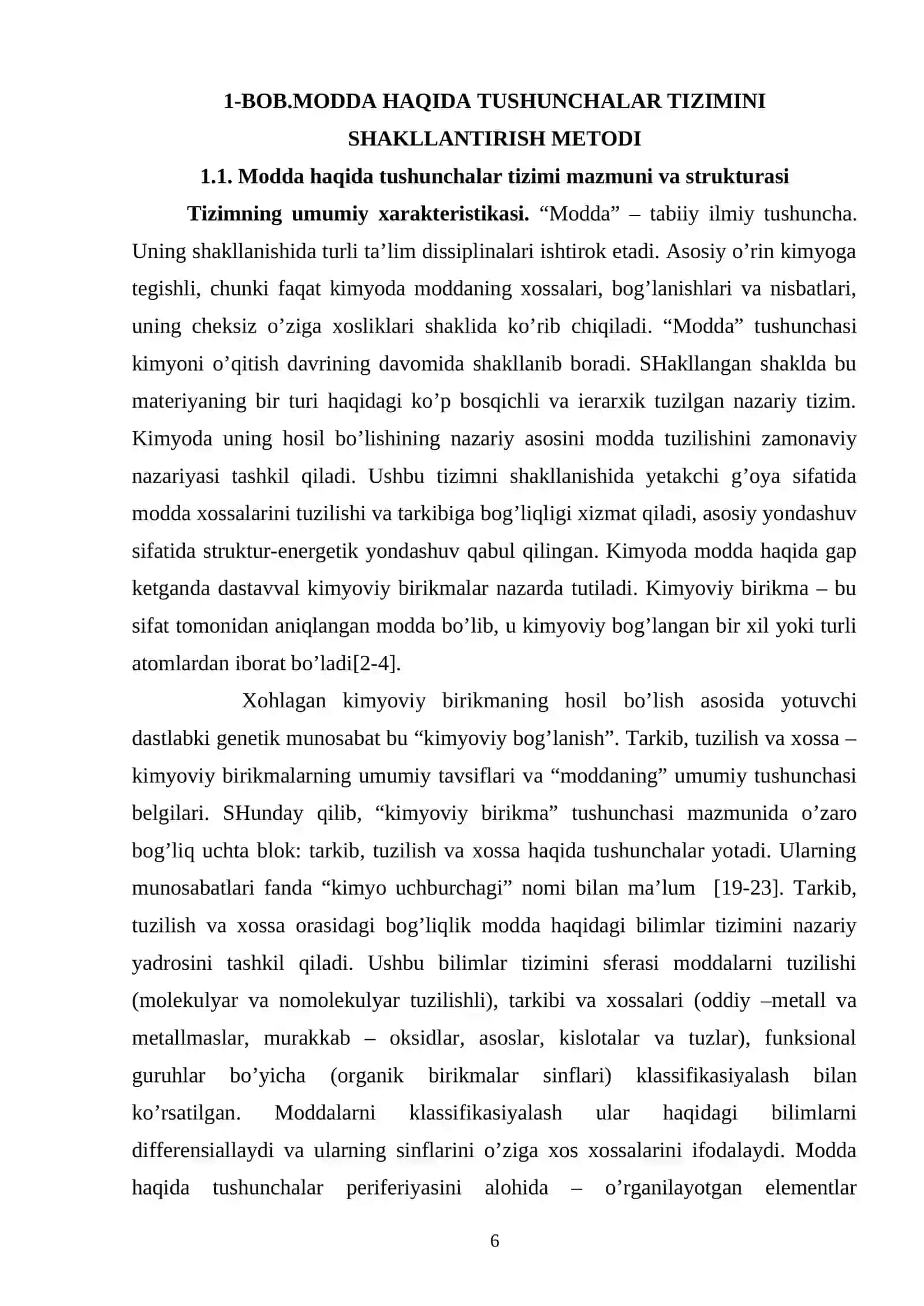 O’quvchilarda kimyoning asosiy tushunchalarini shakllantirish metodikasi 4