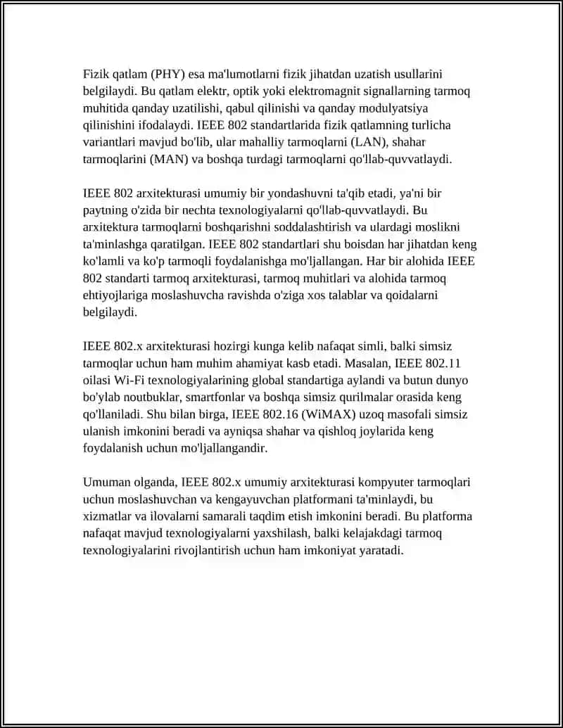 IEEE 802.X STANDARTLARINING STRUKTURASI 4