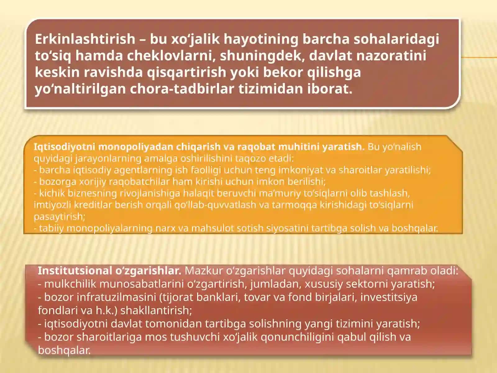 Bozor iqtisodiyotiga o‘tish davri va uning O‘zbekistondagi xususiyatlari 4