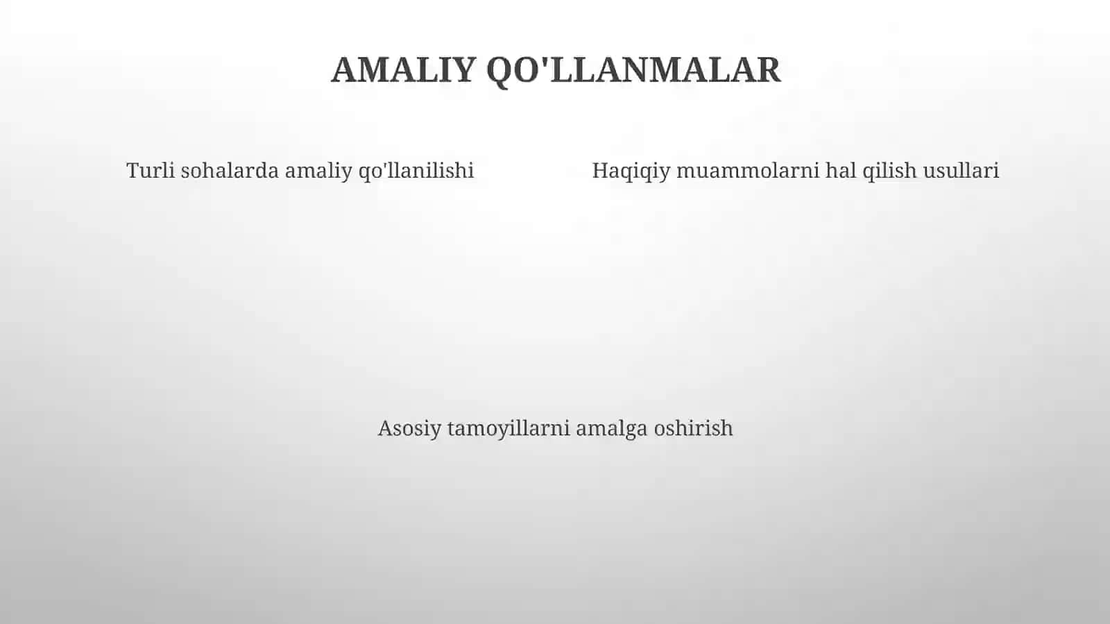 Asosiy Yondashuvlar 4