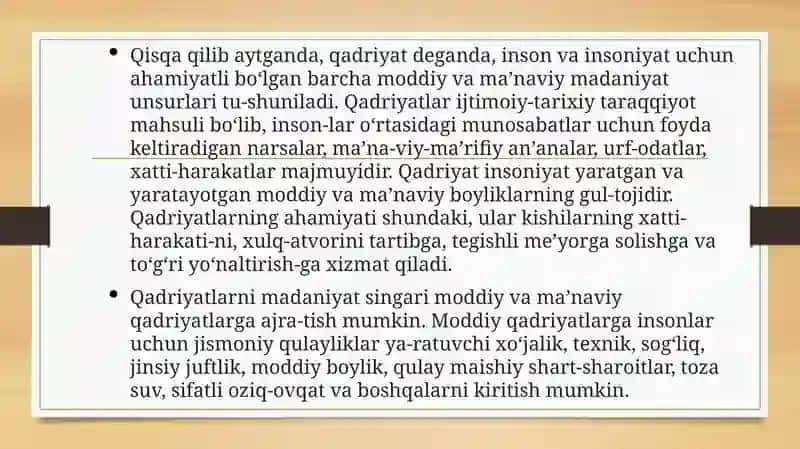 Qadriyat nazariyasining shakllanish tarixi 4