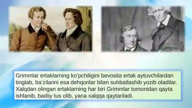 Aka uka grimm hayoti va ijodi "Botir tikuvchi" ertagi 4