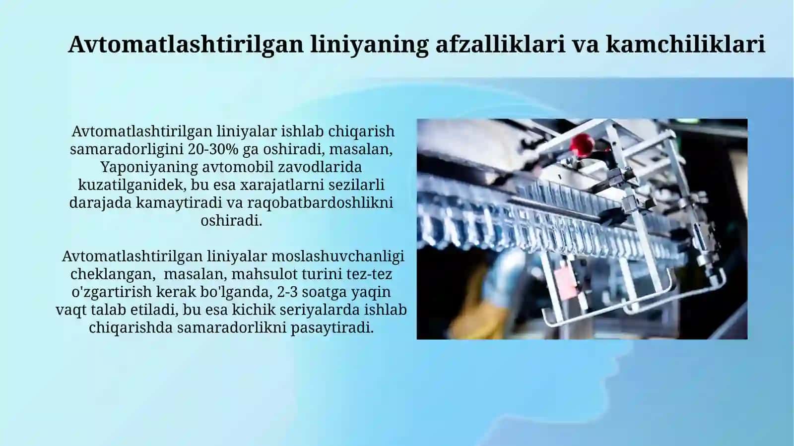 Avtomat, avtomatik liniya, moslashuvchan ishlab chiqarishtizimlari 4