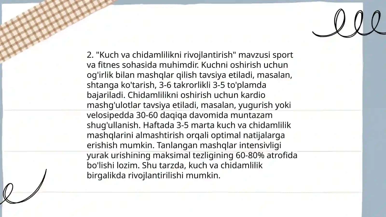 Gimnastika jismoniy sifatlarining ahamiyatlari 4