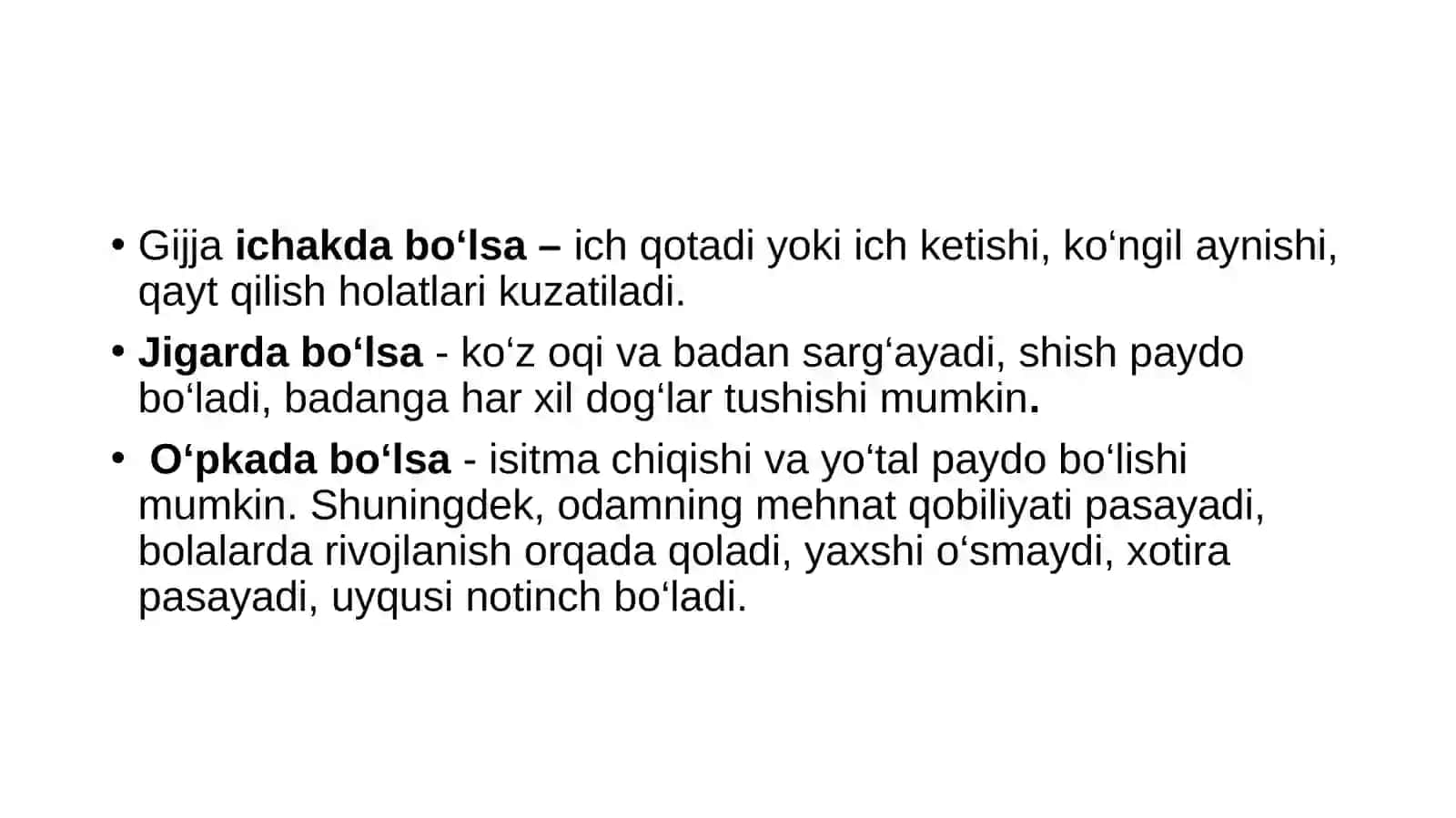 Ovqat hazm qilish a’zolari kasalliklariva gelmintozlardahamshiralik parvarishi.Gelmintozlar 4
