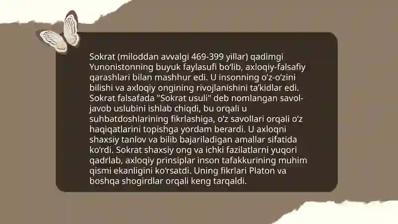 Sokrat va Georgiyning hayoti ijodi va falsafiy qarashlari 4