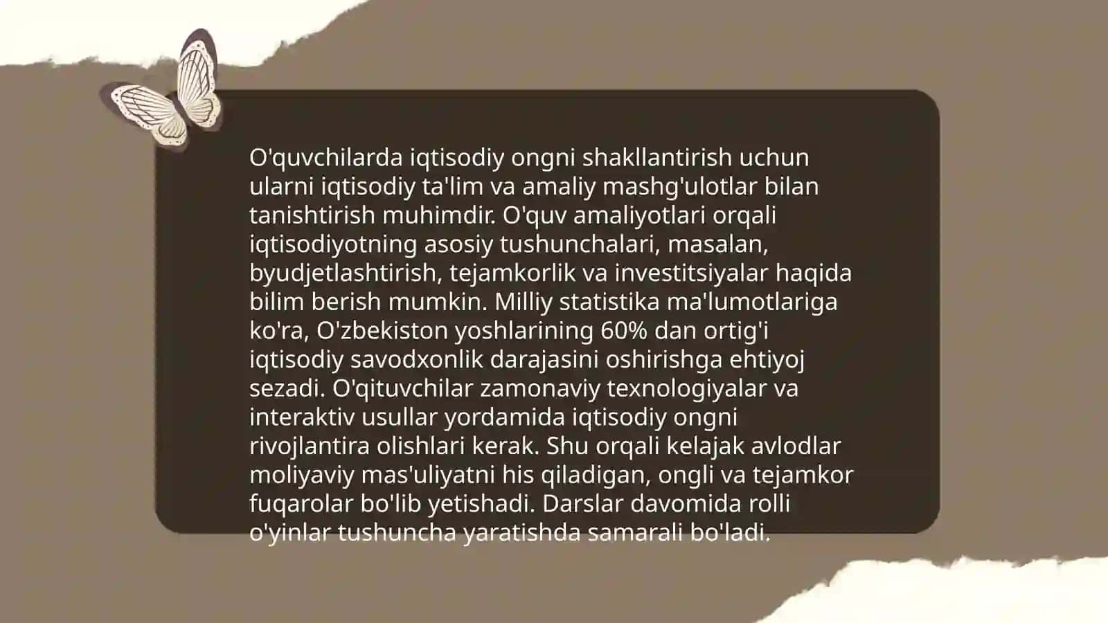 Tarbiya fanini öqitish jarayonida öquvchilarda iqtisodiy kompitensiyani shakllantirish yöllari 4