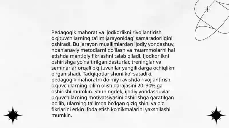 O'qituvchilik kasbining asosiy talablari 4