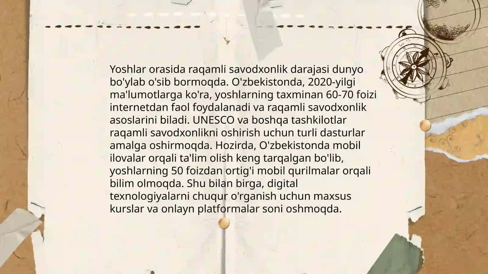 Yoshlar talim-tarbiyasida zamonaviy axborot texnalogiyalarning o’rni va ahamiyati 4