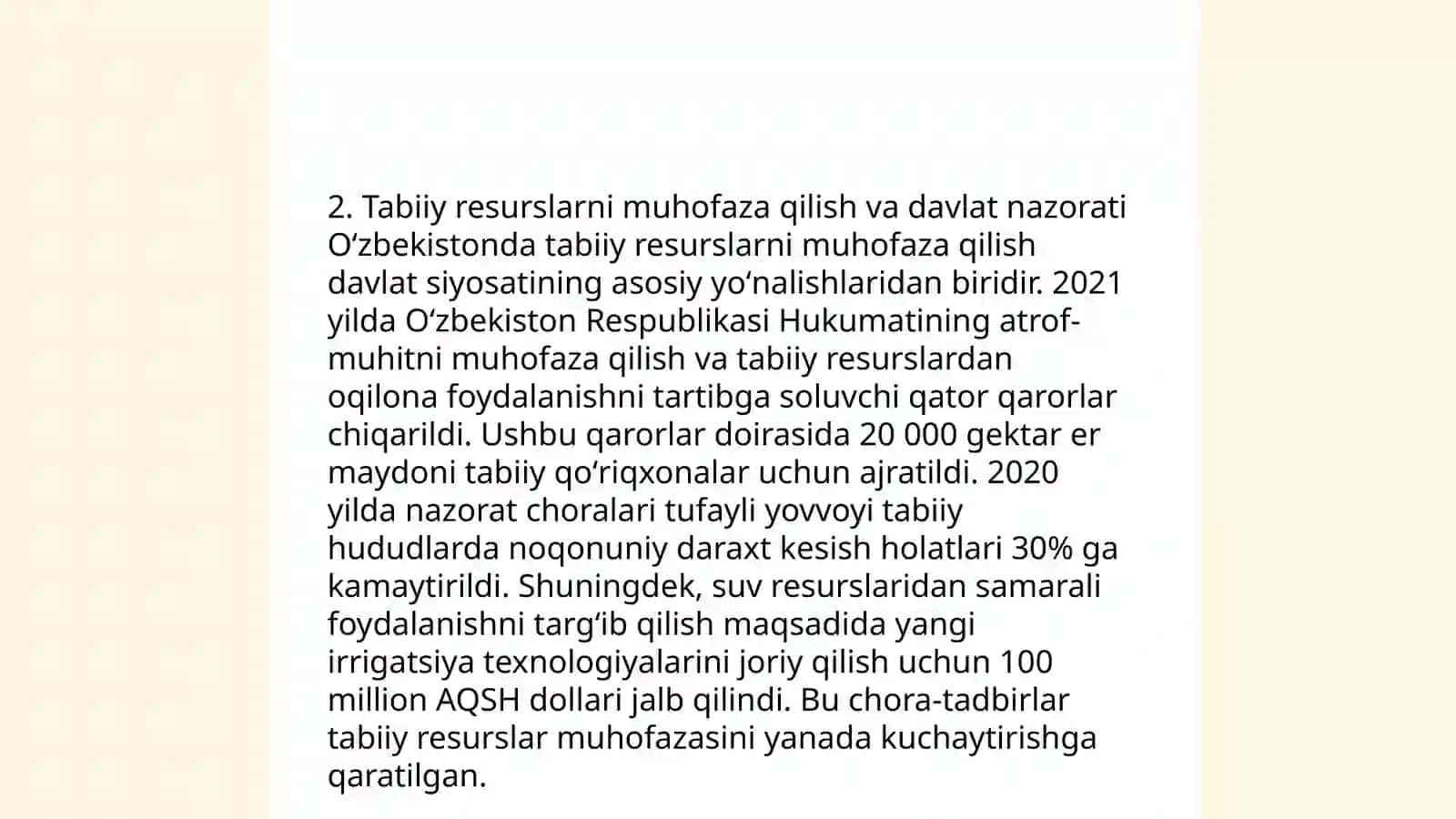 Davlatning tabiiy resurslardan foydalanish siyosati 4
