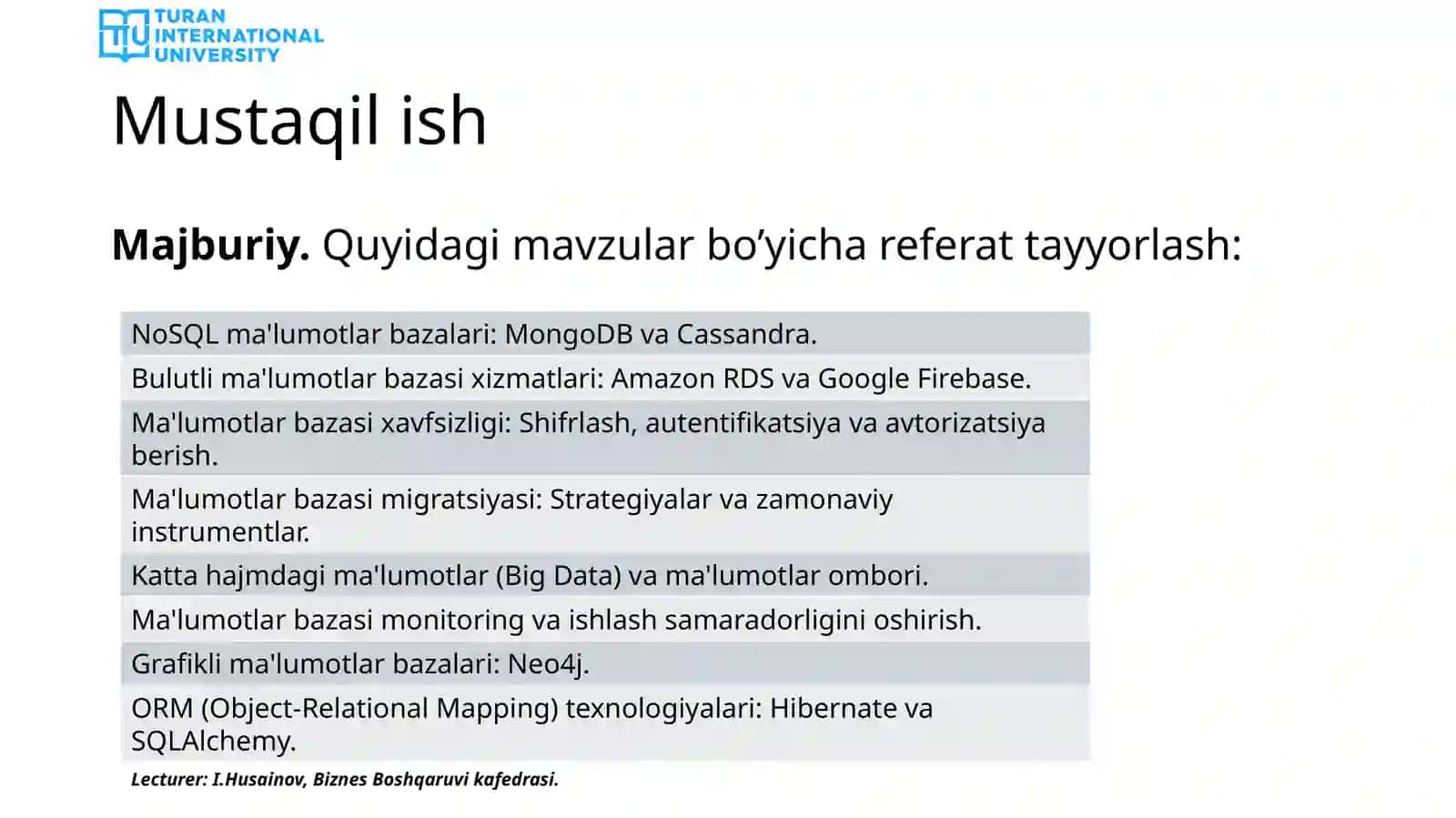 Ma'lumotlar bazasi tizimlari dasturlari va maqsadlari 4