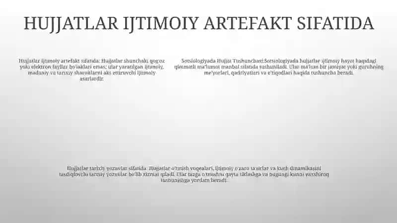 Sotsiologiyada Hujjat Tushunchasi 4