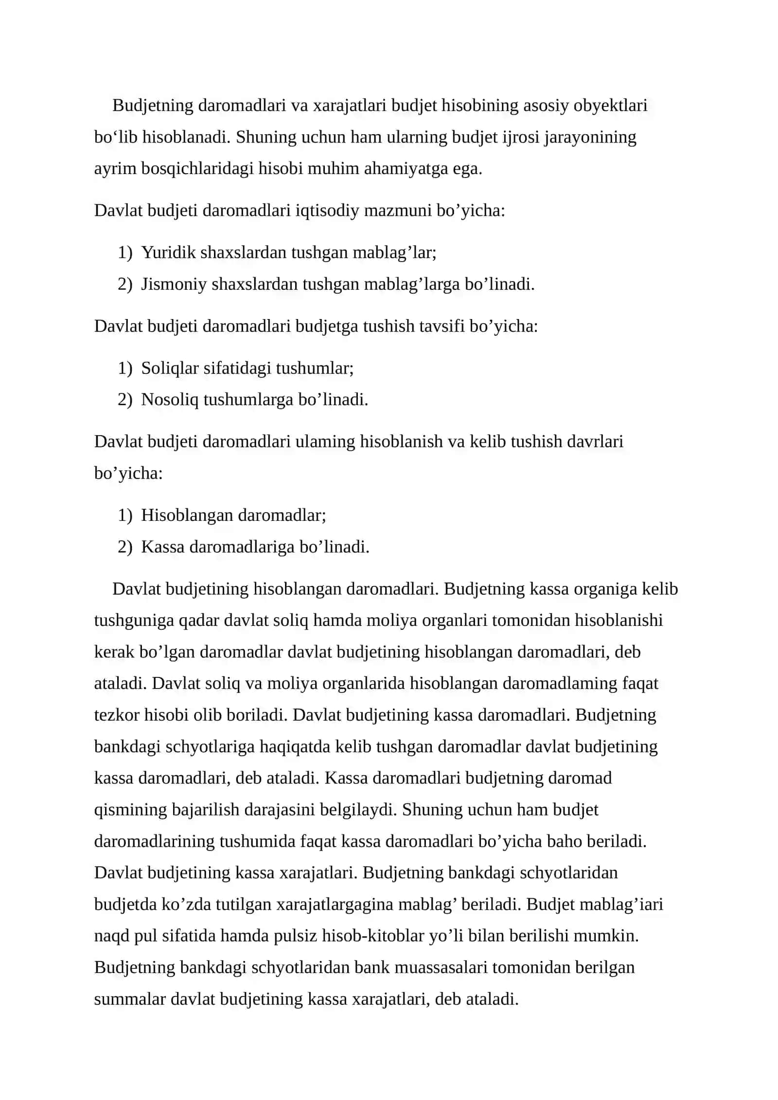 Davlat sektorida buxgalteriya hisobi fanidan Mustaqil ish(O.N.) 4
