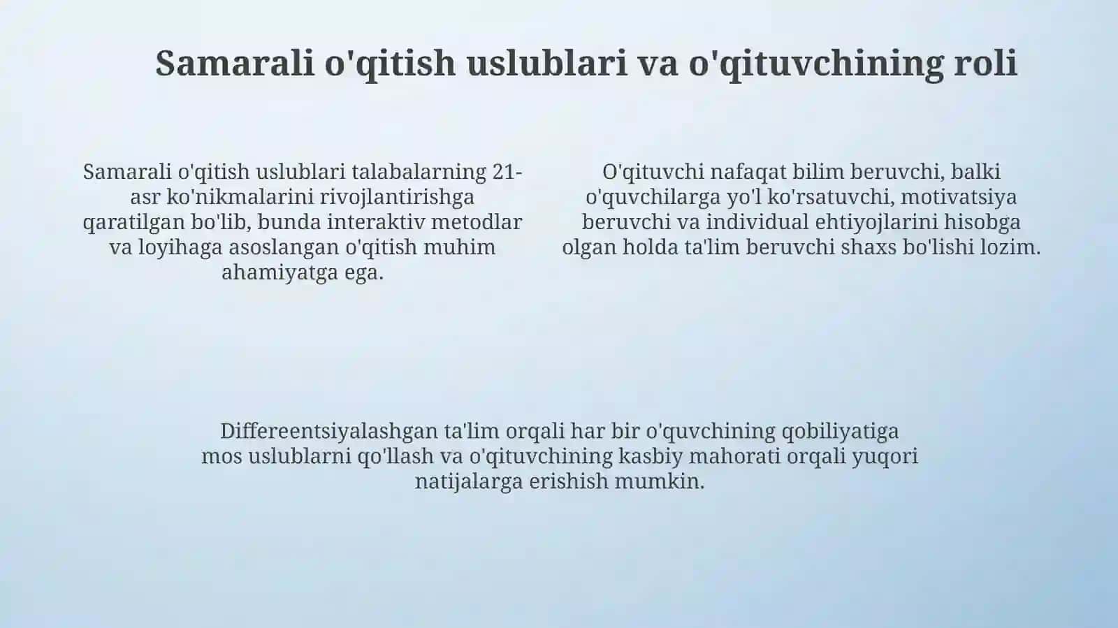 Ta'lim metodologiyasi 4
