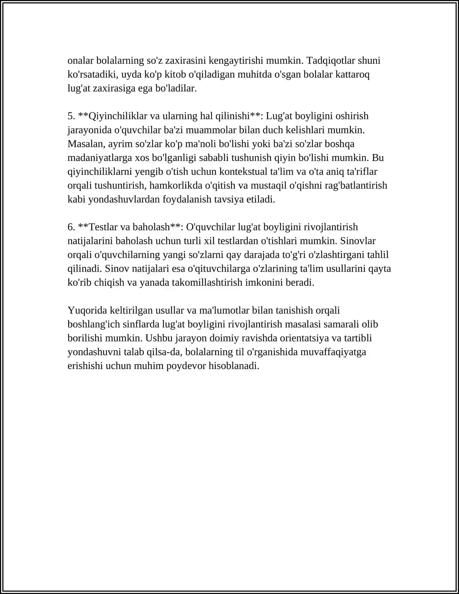BOSHLANG'ICH SINFLARDA INGLIZ TILINI SAMARALI O'QITISH BO'YICHA METODIK TAVSIYALAR 4