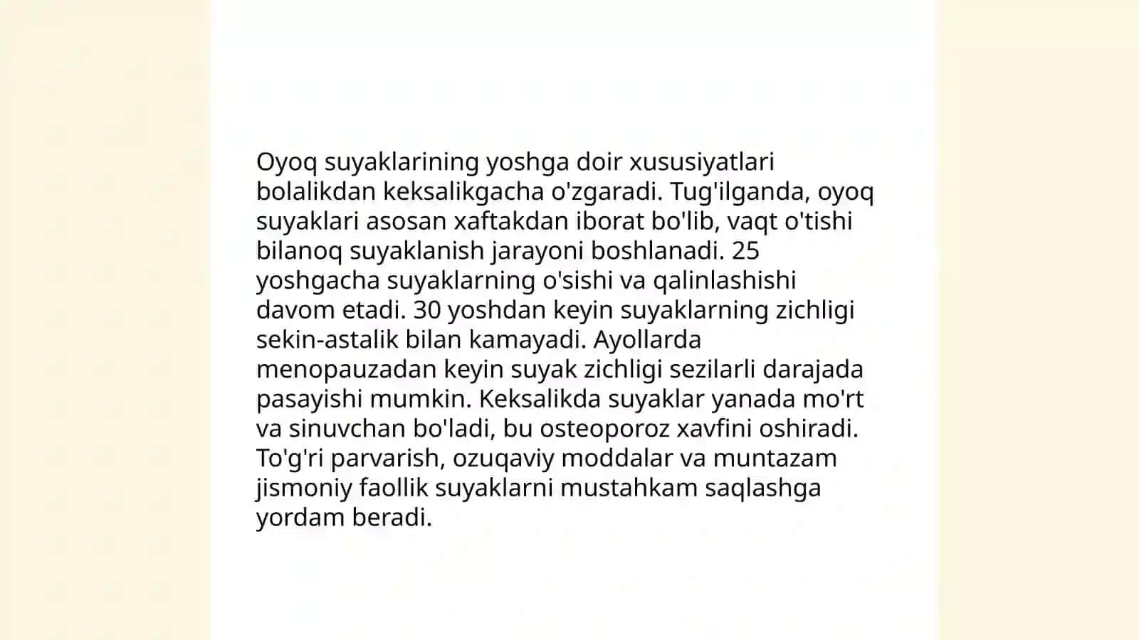 Chanoq va oyoq suyaklarining yoshga nisbatan xususiyatlari. Sport va mehnat faoliyatini chanoq va oyoq suyaklariga tasiri, rivojlanish nuqsonlari 4