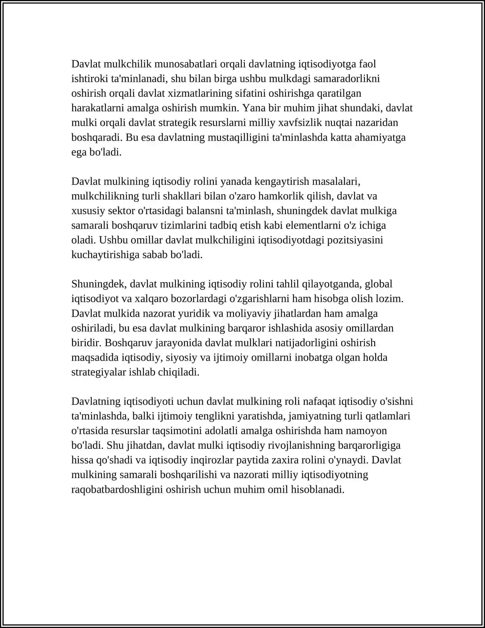 MULKCHILIK TURLARI.MULKCHILIK MUNOSABATLARNING IQTISODIY MAZMUNI 4