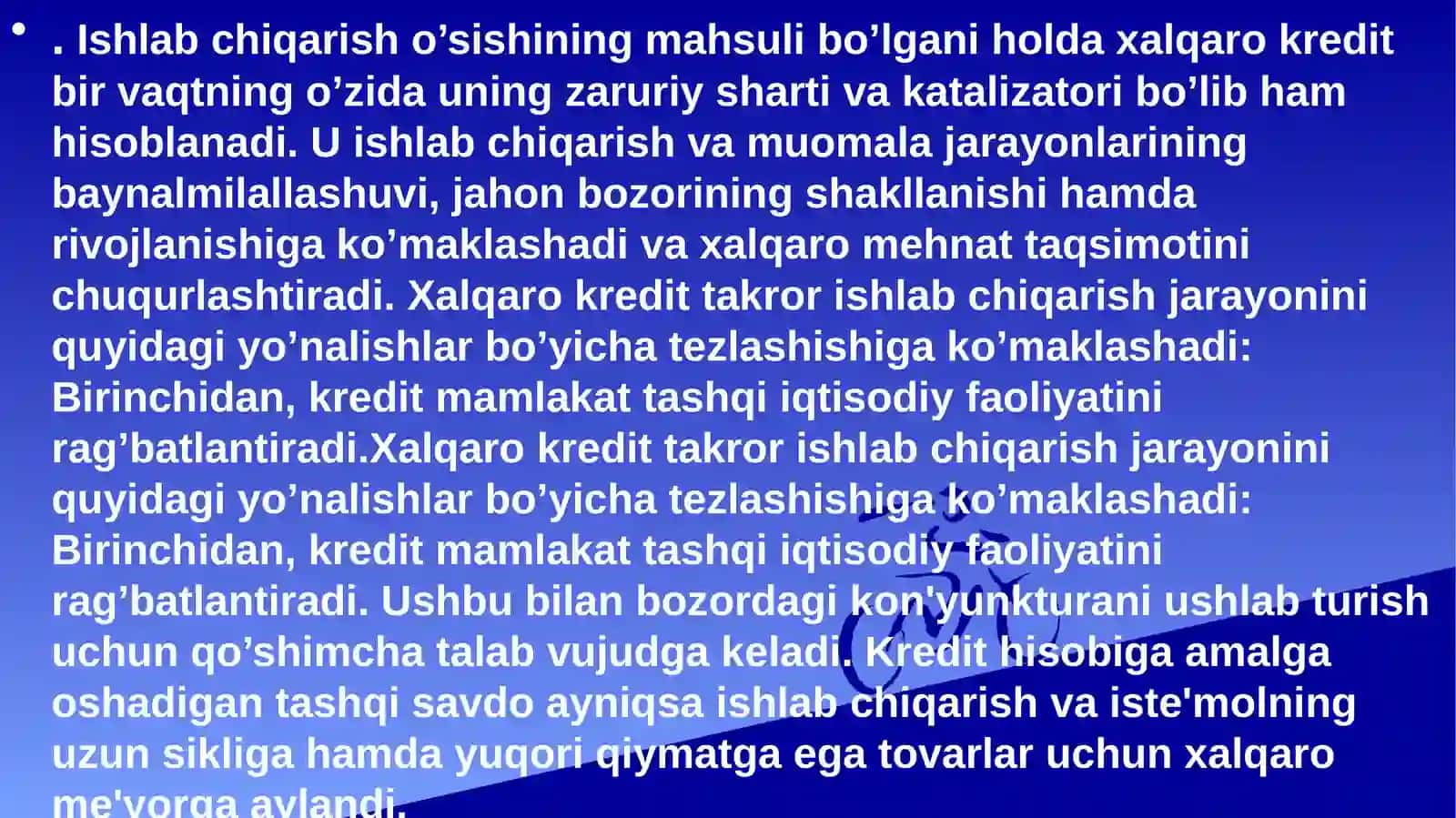 Xalqaro kredit munosabatlari shakillanishi va rivojlanish bosqichlari 4
