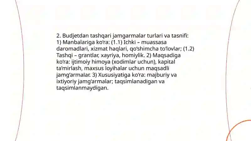 Budjetdan tashqari jamgarmalar 4