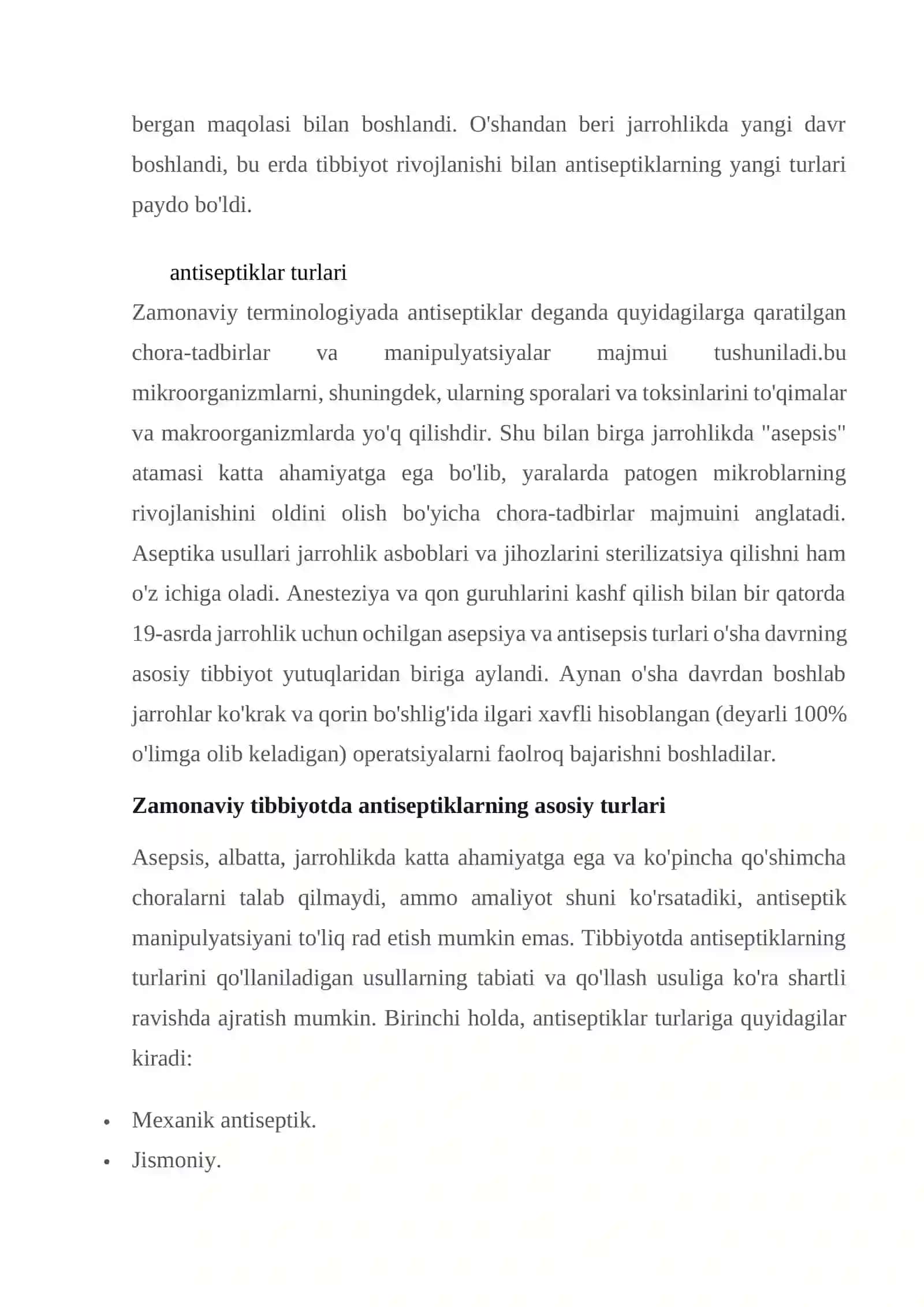 Asseptika va antiseptika haqida ma'lumot 4