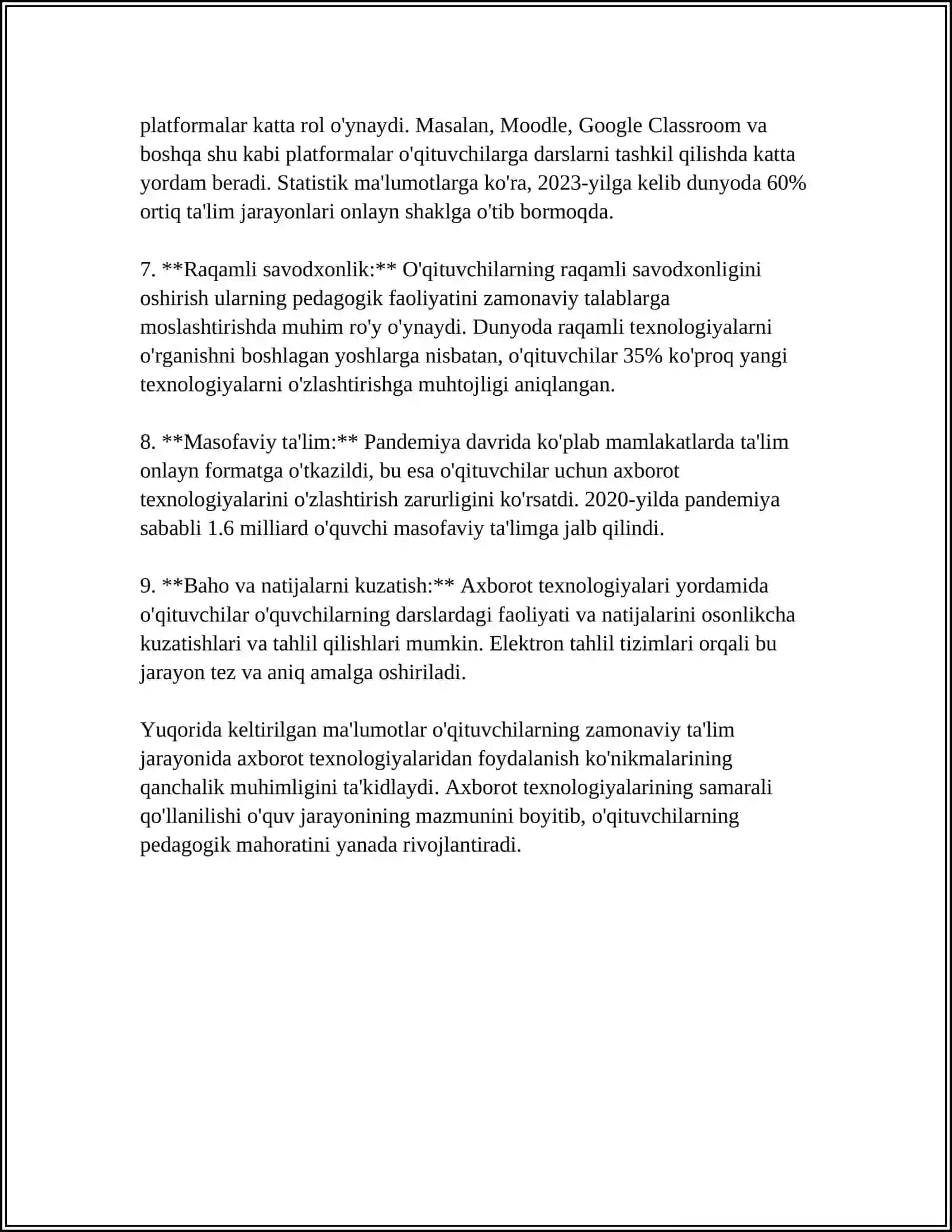 O'QITUVCHINING AXBOROT KOMPETENCIYASINI RIVOJLANDIRISHDA PEDAGOGICAL HAMKORLIK 4