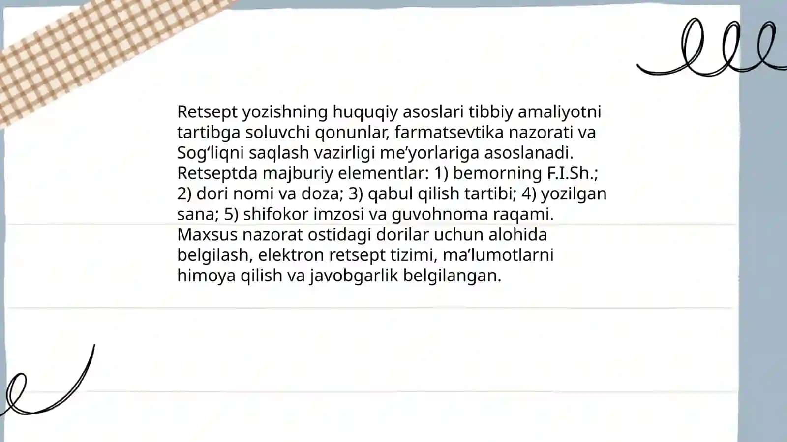 Retsept va retsept yozish qoidalari 4