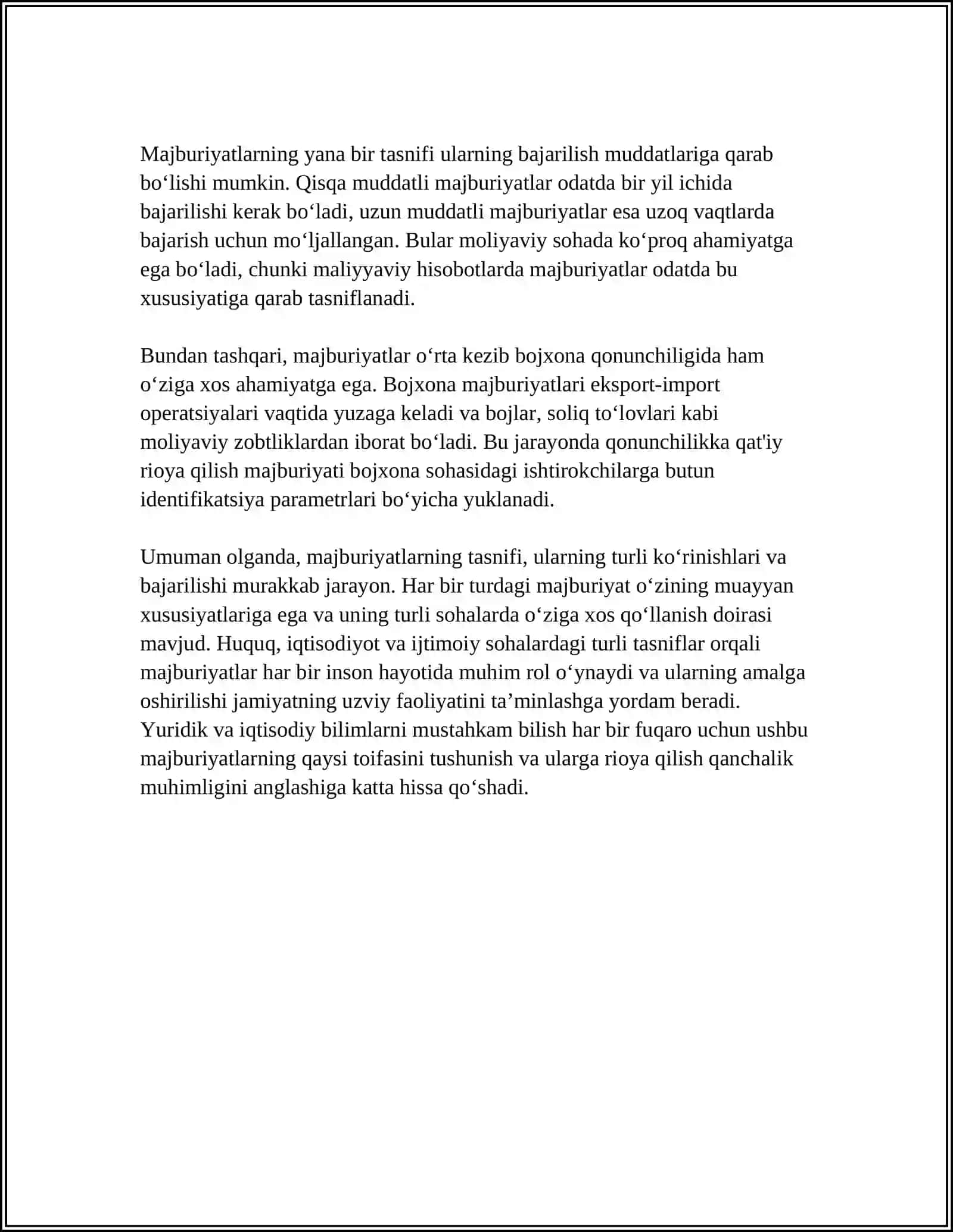 MOLIYAVIY HISOBOTNING XALQARO STANDARTI BO’YICHA MAJBURIYATLAR 4