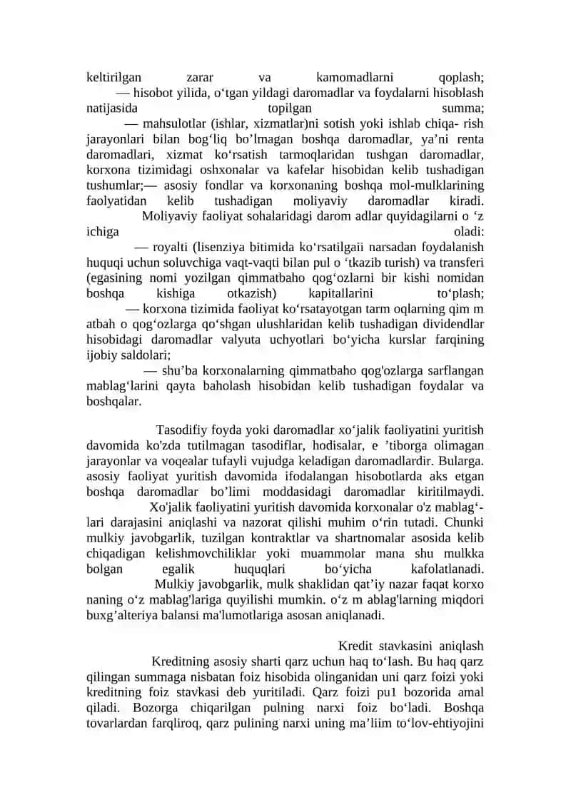 Kichik biznes va tadbirkorlik subyektlarida ishlab chiqarish harajatlari va maxsulot tan narhi hamda moliyaviy faoliyati tahlili 4