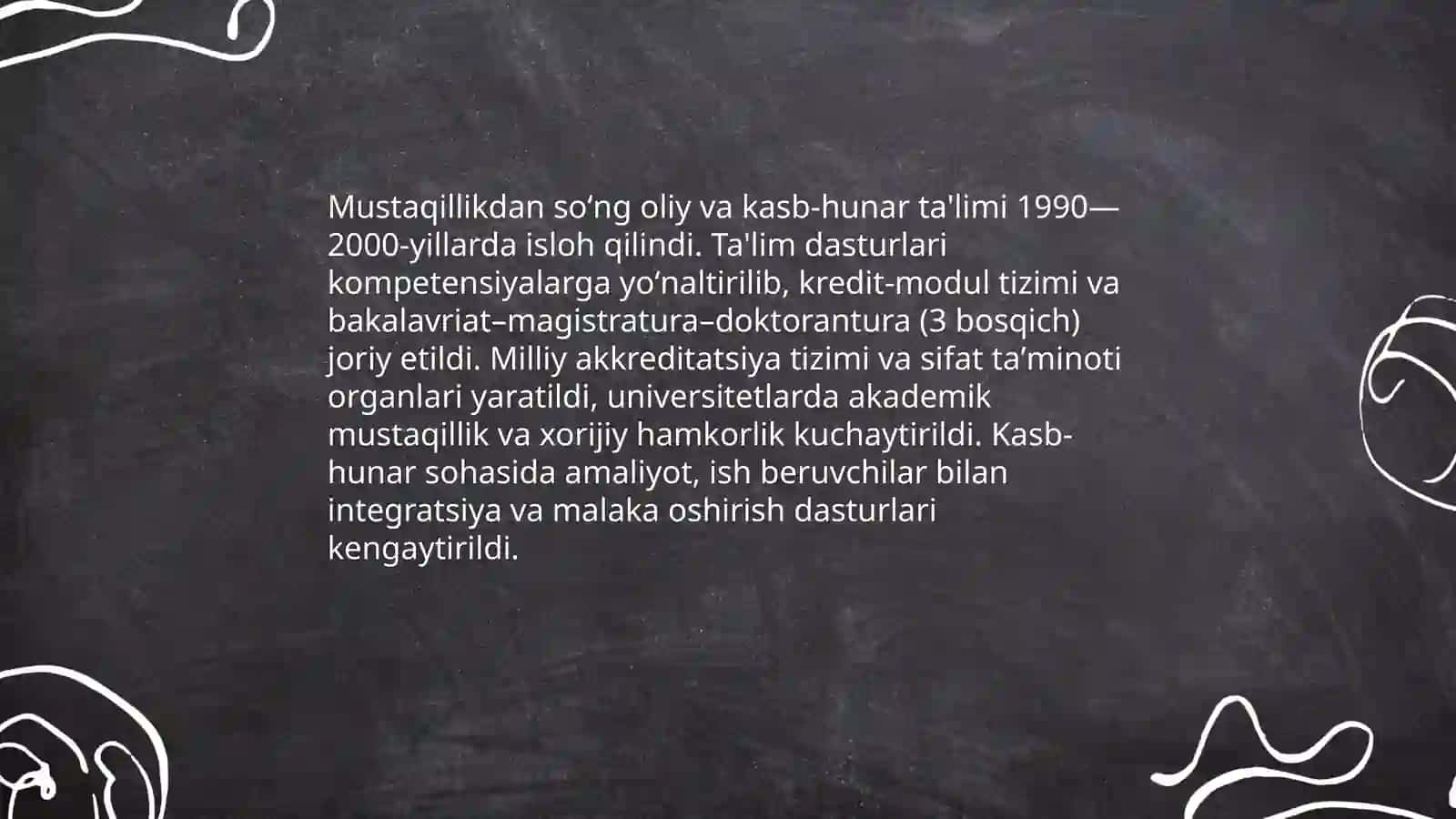 Mustaqilik yilarida òzbekistonda madaniy va marifiy islohatlar 4