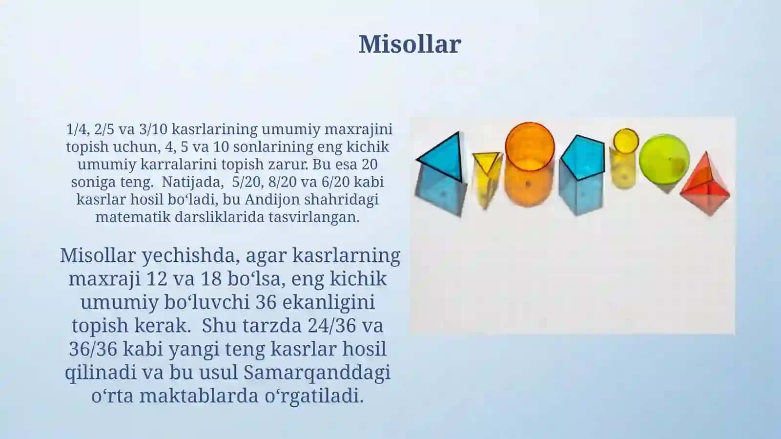 Algebraik kasrlarni umumiymaxrajgakeltirish 4