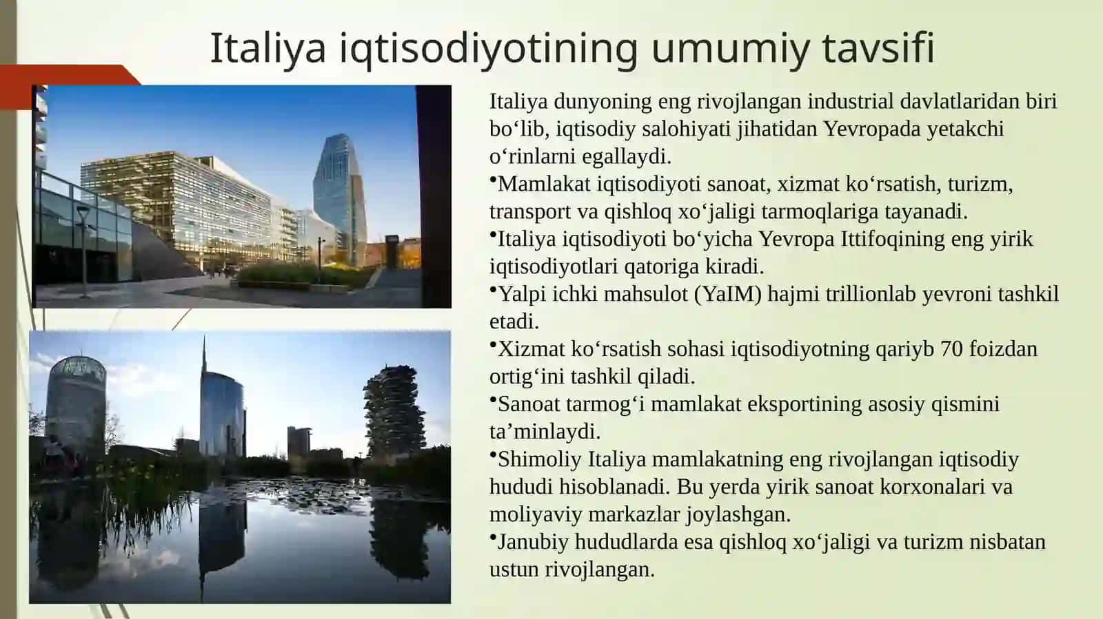 Italiya Respublikasi iqtisodiyoti 4
