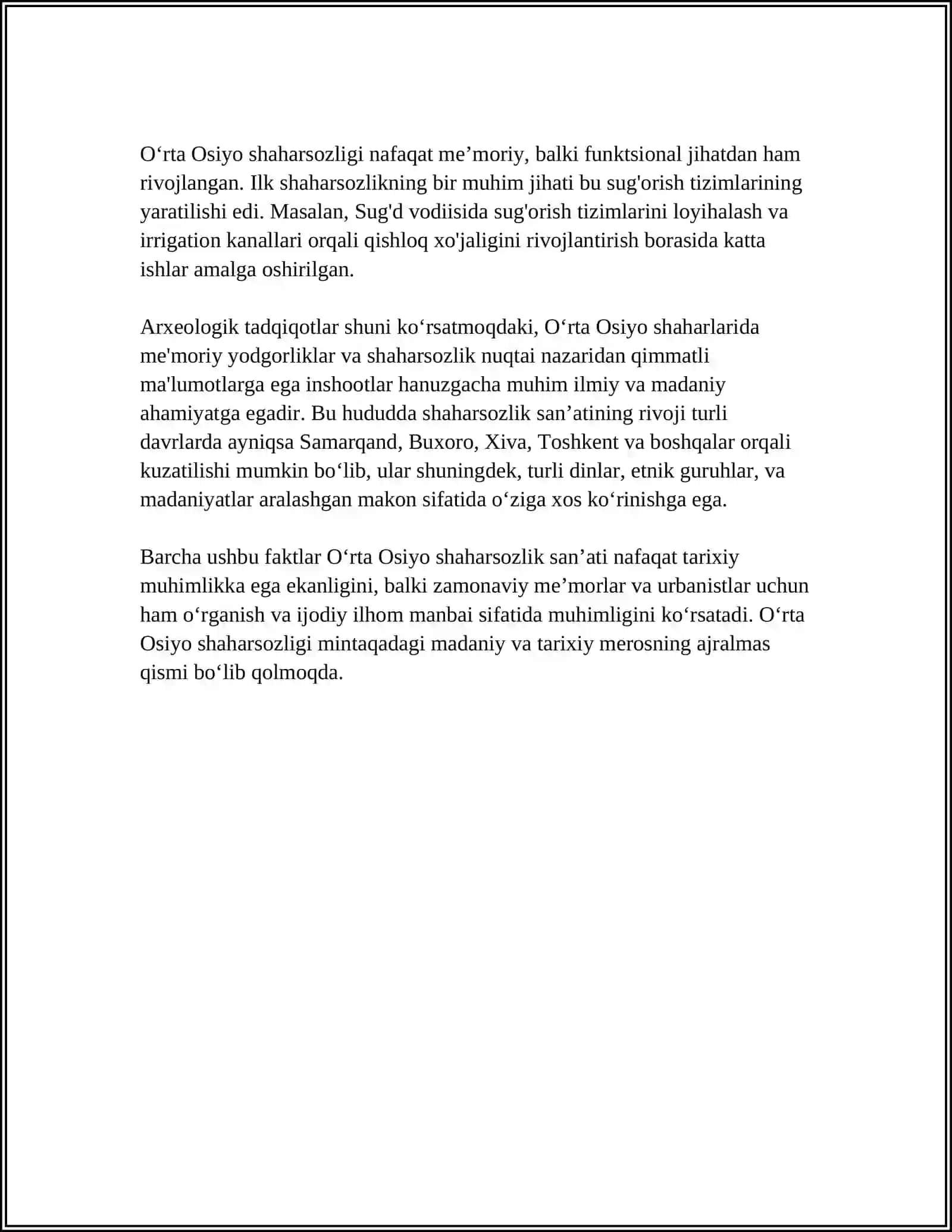 O’TA ASIRLAR DAVRI ARXEALOGIYASI 4