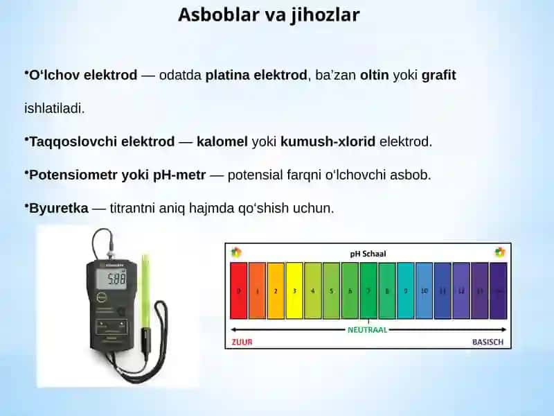Potensiometrik titrlash usullari 4