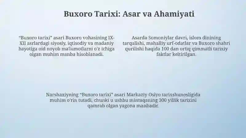 Abu Bakr Narshaxiy: Hayoti va Faoliyati 4