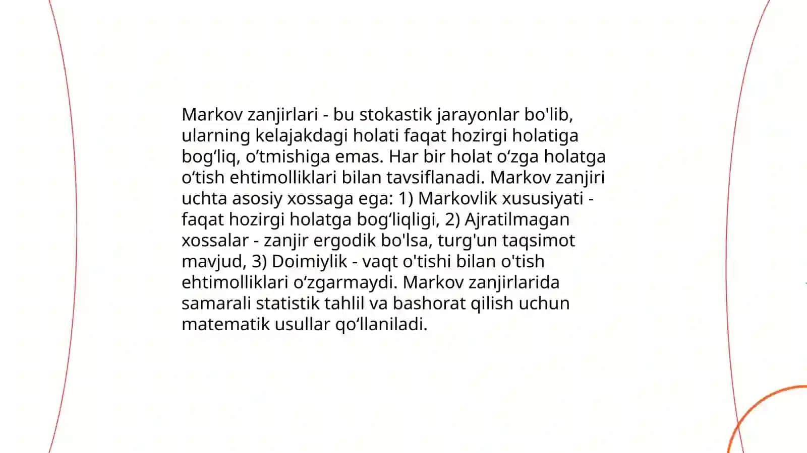 Markof zanjiri va uni qishloq xoʻjalik masalalarini yechishga qoʻllanilishi 4