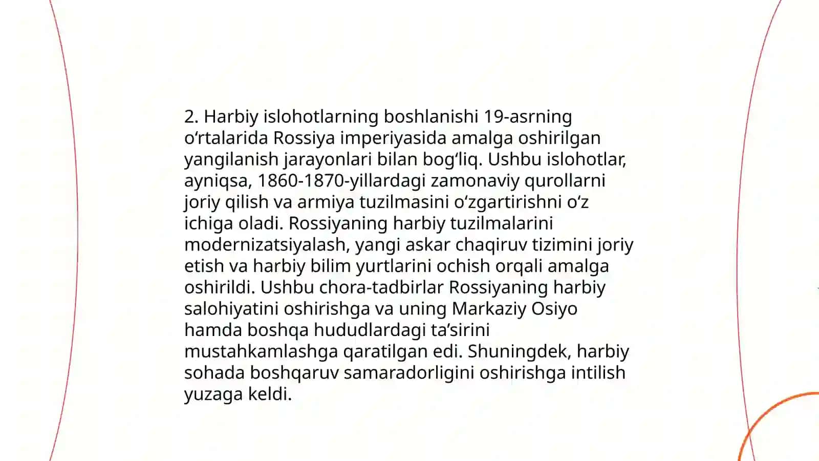 O'zbekiston milliy armiyaning shakllanitirilishi va harbiy islohotlar 4