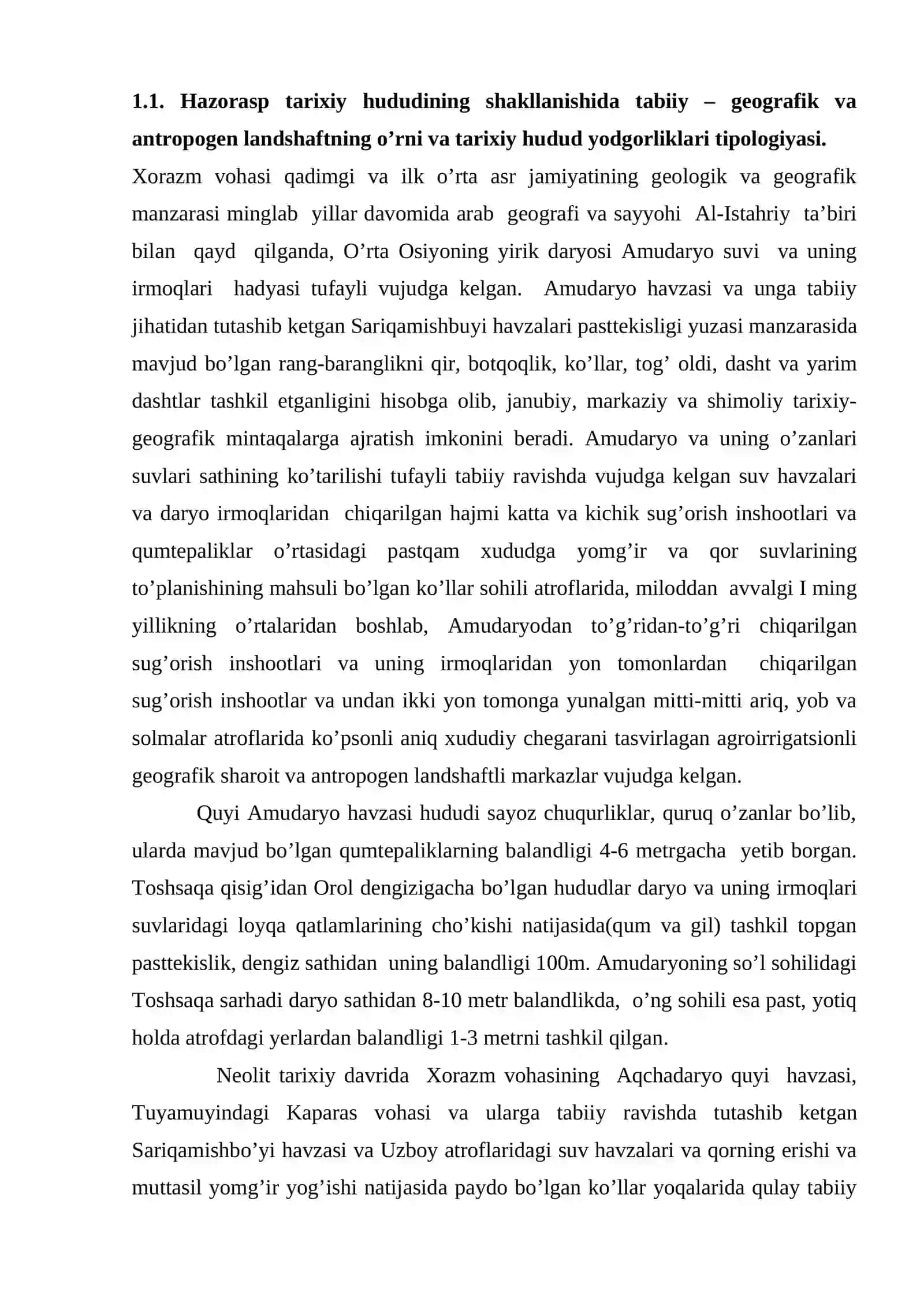 Hazorasp tarixiy hududi va tarixiy yodgorliklarining o’rganilishi 4