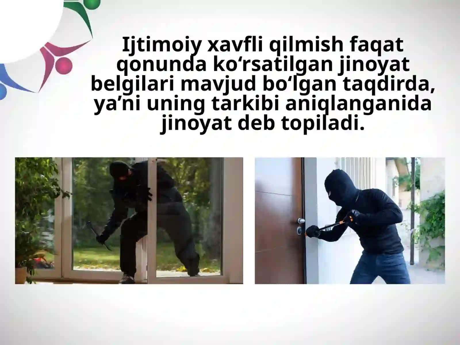 11-sinf Huquq fanidan Jinoyat belgilari dars taqdimoti 4